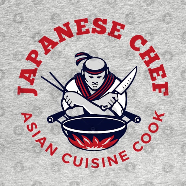 The Japanese chef asian cuisine design by artsybloke